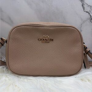 Coach Beige Leather Crossbody Bag